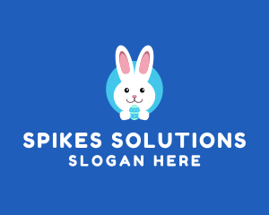 Cute Easter Bunny  logo design