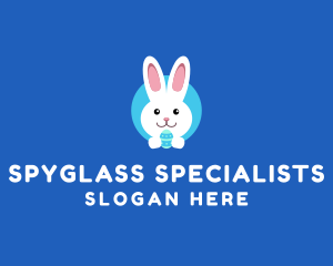 Cute Easter Bunny  logo design