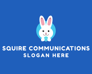 Cute Easter Bunny  logo design