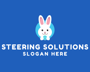 Cute Easter Bunny  logo design