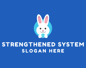 Cute Easter Bunny  logo design