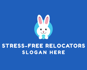 Cute Easter Bunny  logo design