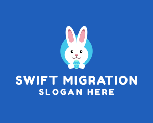 Cute Easter Bunny  logo design