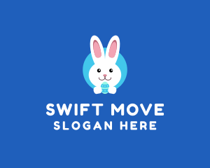 Cute Easter Bunny  logo design