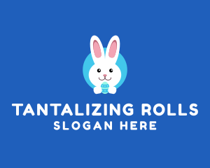 Cute Easter Bunny  logo design