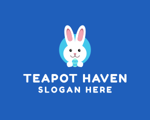 Cute Easter Bunny  logo design