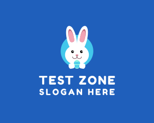 Cute Easter Bunny  logo design