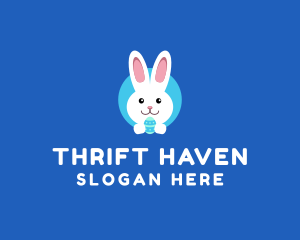 Cute Easter Bunny  logo design