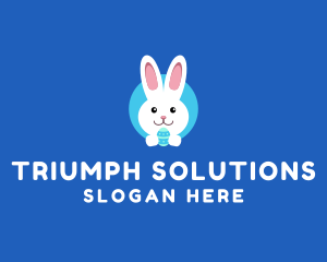 Cute Easter Bunny  logo design