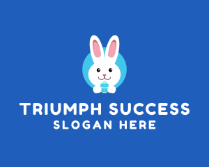 Cute Easter Bunny  logo design