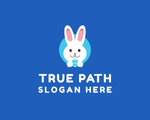 Cute Easter Bunny  logo design