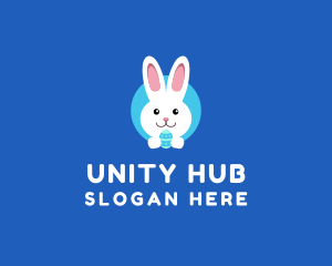 Cute Easter Bunny  logo design