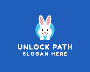 Cute Easter Bunny  logo design