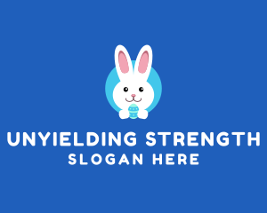 Cute Easter Bunny  logo design