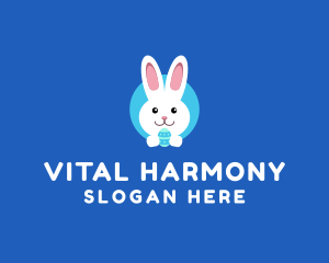 Cute Easter Bunny  logo design