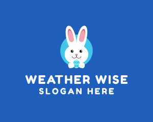 Cute Easter Bunny  logo design