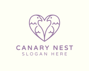 Canary Bird Heart logo