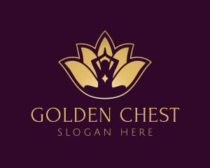 Golden Lotus Yoga logo design