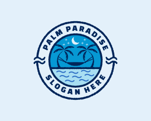 Palm Tree Beach Resort  logo design