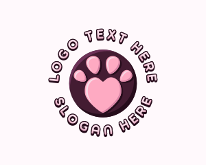 Pet Paw Heart logo