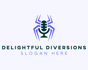 Spider Entertainment Podcaster logo design