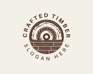 Wood Cutter Carpentry logo design