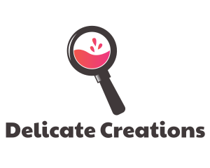 Magnifying Glass Juice  logo design