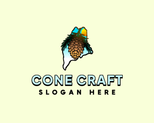 Maine State Pine Cone logo design