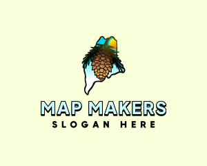 Maine State Pine Cone logo design