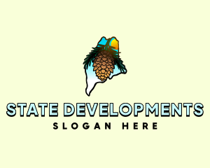 Maine State Pine Cone logo