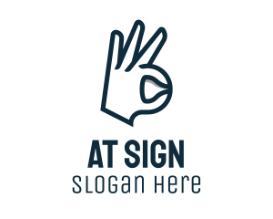 OK Hand Sign logo design