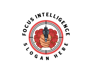 Revolver Gun Firearm logo