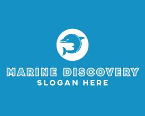 Blue Ocean Dolphin logo design