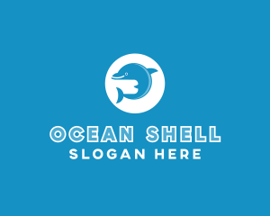 Blue Ocean Dolphin logo design