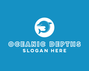 Blue Ocean Dolphin logo design