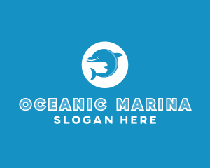 Blue Ocean Dolphin logo design