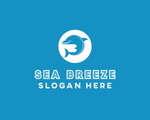 Blue Ocean Dolphin logo design