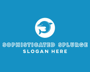 Blue Ocean Dolphin logo design