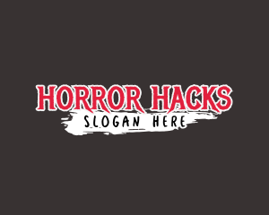 Horror Fright Scary Brush logo