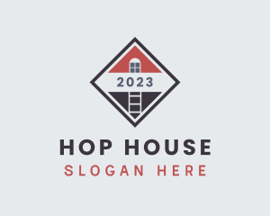 Town House Ladder Roof  logo design