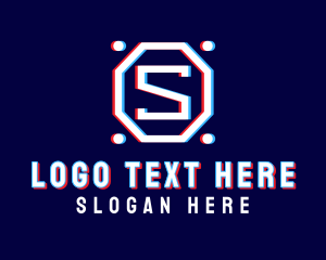 Music - Static Motion Letter S Octagon logo design