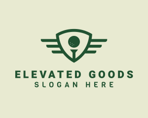 Golf Sports Shield logo design