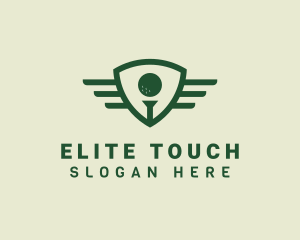 Golf Sports Shield logo design