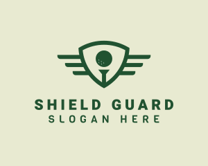 Golf Sports Shield logo design