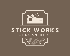 Carpentry Wood Planer logo design