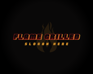 Hot Fire Flame logo design