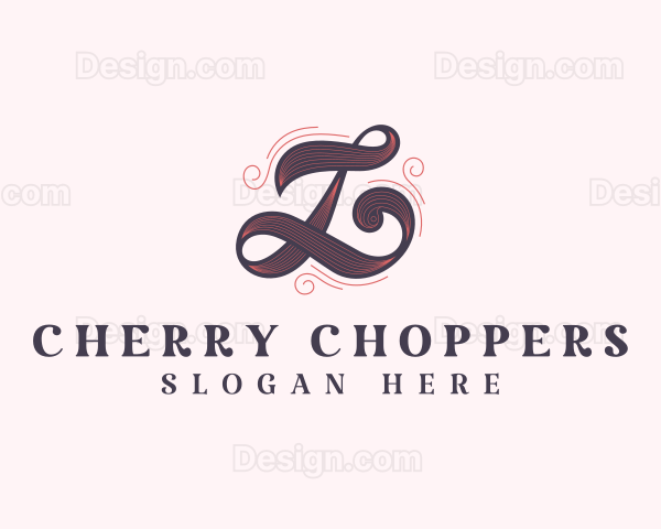 Fancy Hairdresser Salon Letter L Logo