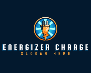 Power Electric Plug logo design