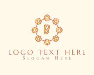 Natural Eco Flower logo design