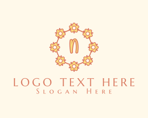 Natural Eco Flower logo design